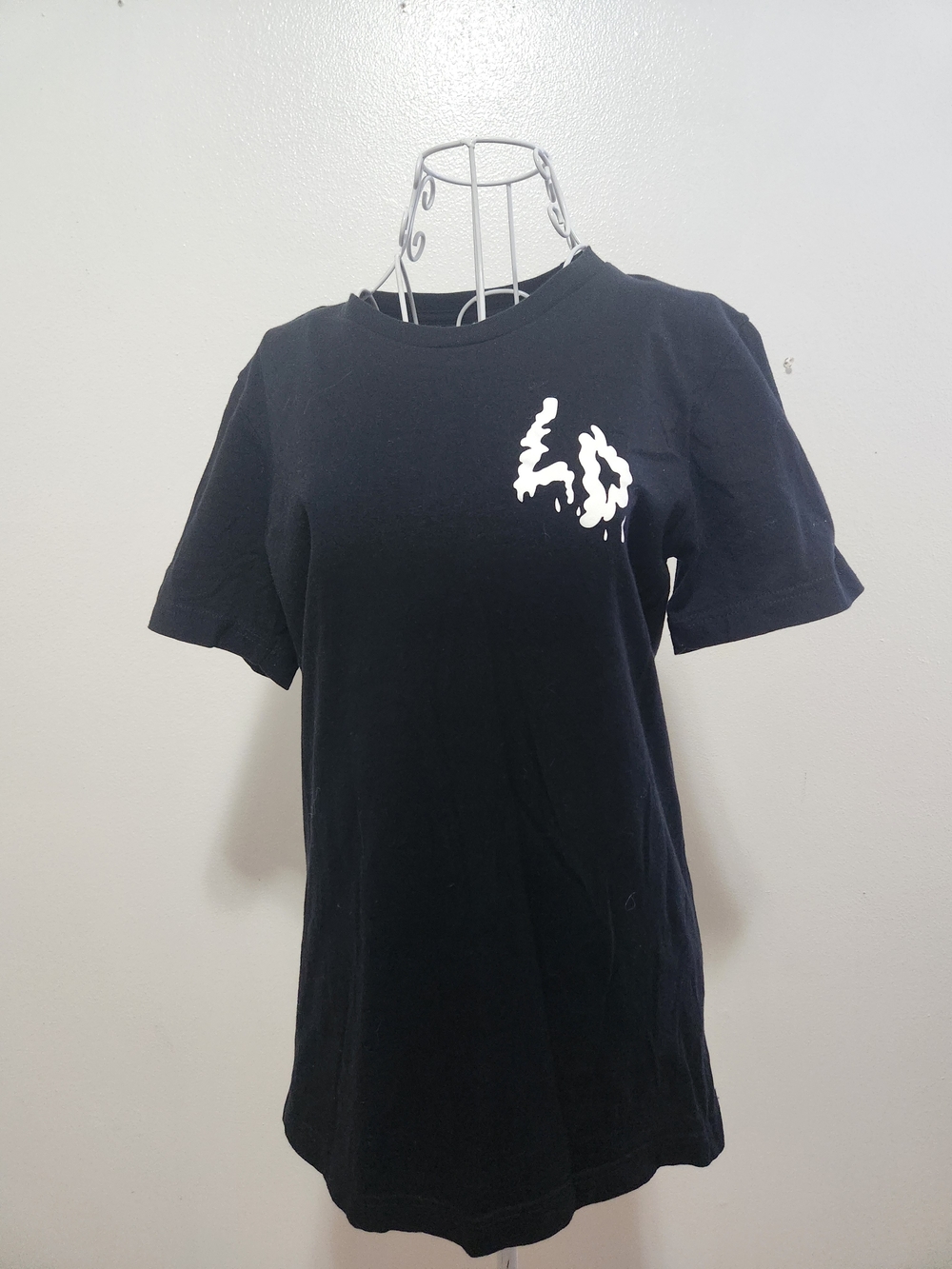 Liquid Death "Hydrate or Die" Black Graphic Tee - Dripping LD Logo - Size Small